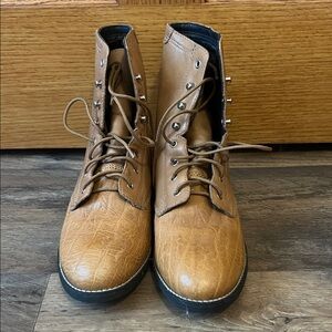 Ariat Combat Tan Leather Boots